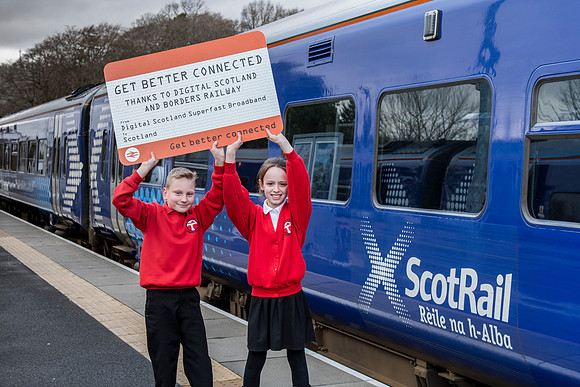 Tweedbank Satation in the Scottish Borders.