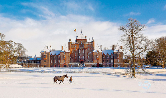 Thirlestane Castle Heavy snow Scottish Borders , Scotland