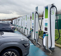Gridserve EV charging points, Wehterby services A1
