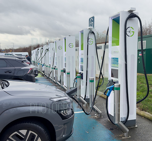 Gridserve EV charging points, Wehterby services A1