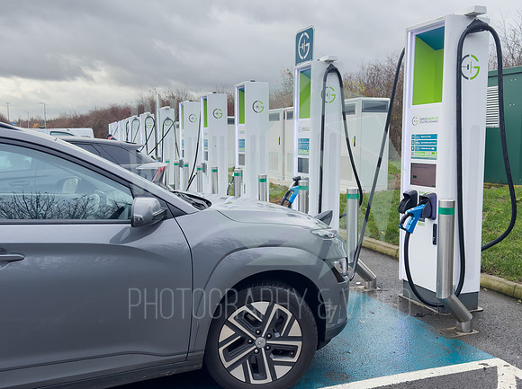Gridserve EV charging points, Wehterby services A1