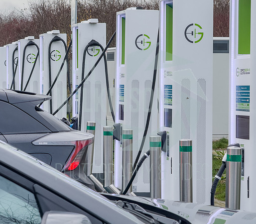 Gridserve EV charging points, Wehterby services A1