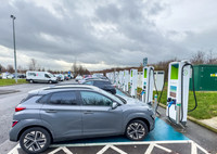 Gridserve EV charging points, Wehterby services A1
