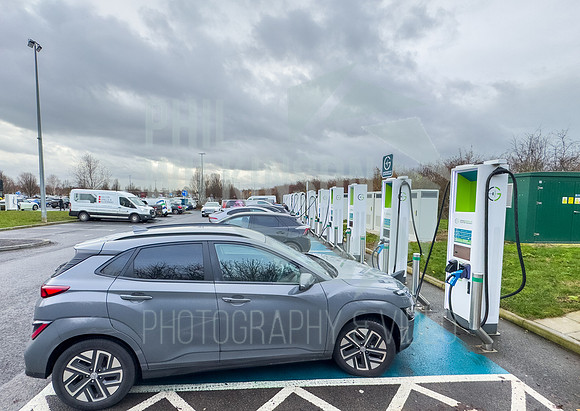 Gridserve EV charging points, Wehterby services A1