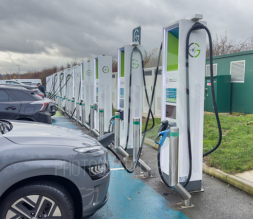 Gridserve EV charging points, Wehterby services A1