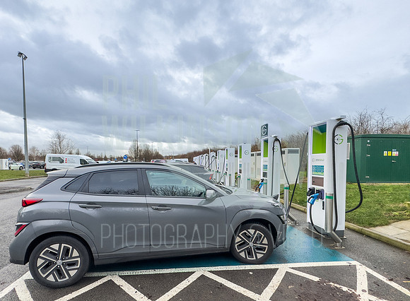 Gridserve EV charging points, Wehterby services A1