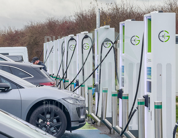 Gridserve EV charging points, Wehterby services A1