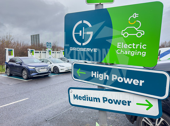 Gridserve EV charging points, Wehterby services A1