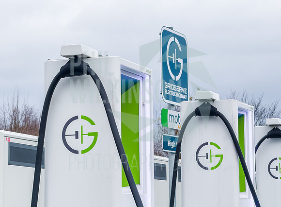 Gridserve EV charging points, Wehterby services A1