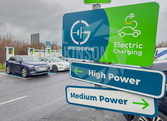 Gridserve EV charging points, Wehterby services A1