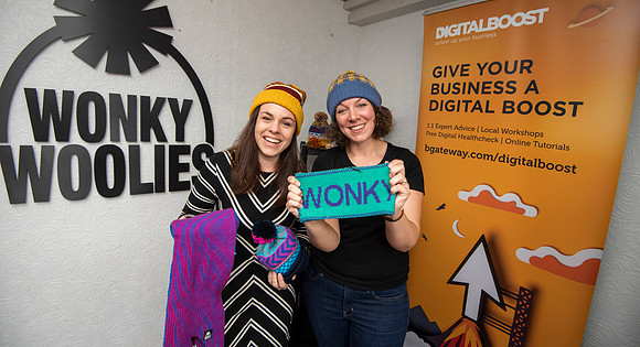 Kate Forbes MSP, Minister for Public Finance and Digital Economy, is visiting Wonky Woolies in Kelso