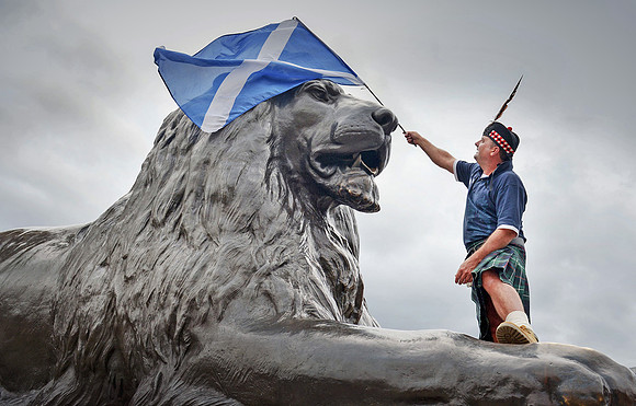 Scotland football fan in London